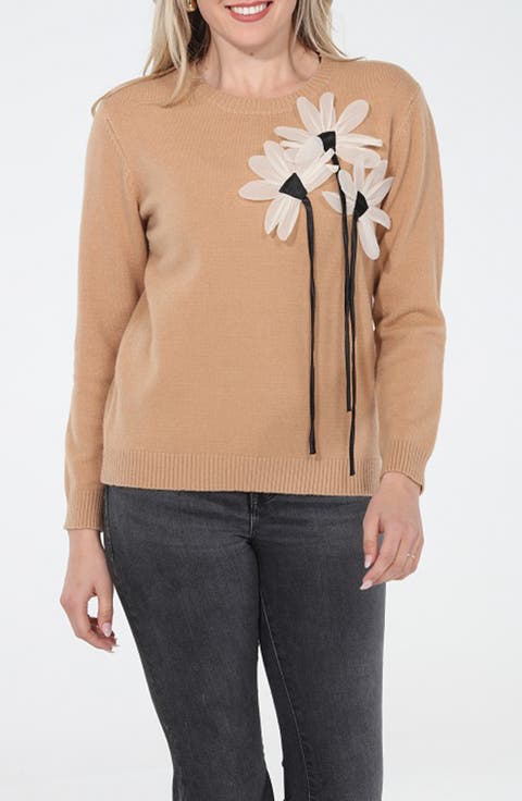 Floral String Sweater