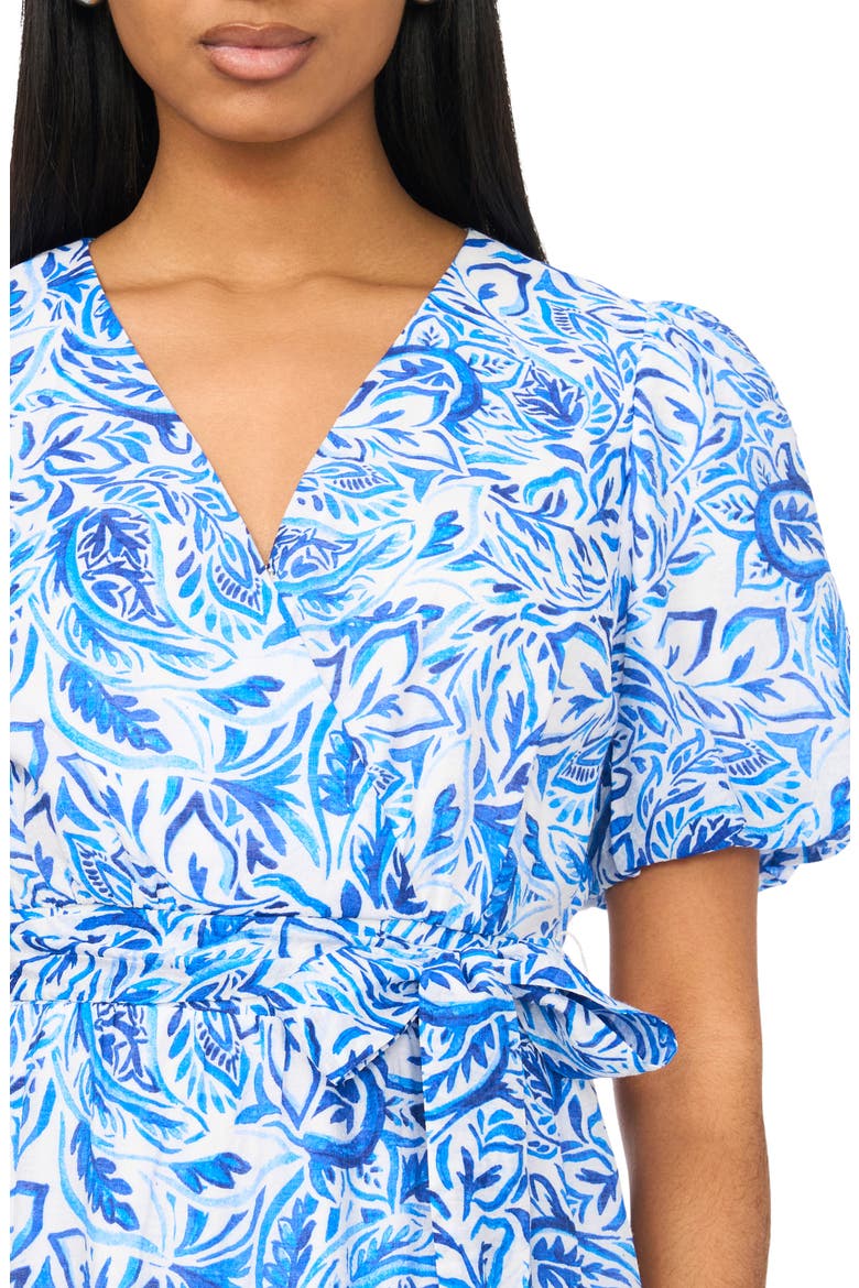 Puff Sleeve Maxi Dress, Alternate, color, OPULANT BLUE