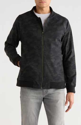 NICOBY Camo Print Baseball Bomber Jacket