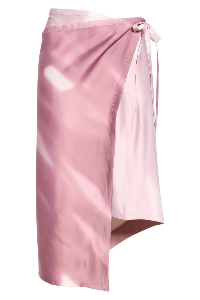 Print Wrap Skirt, Main, color, PINK