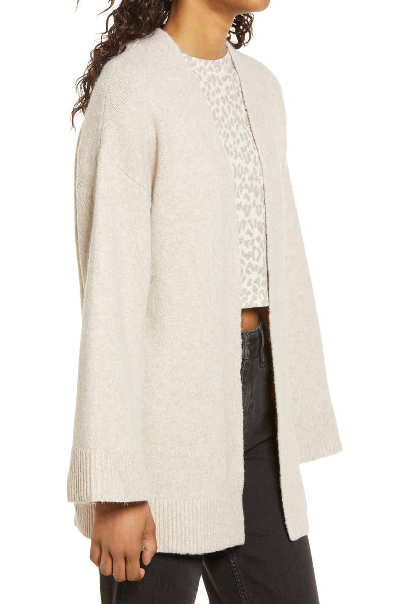 BP. Open Front Cardigan, Alternate, color, Beige Oatmeal Light Heather