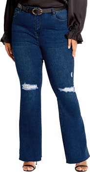 City Chic Letitia High Waist Flare Jeans
