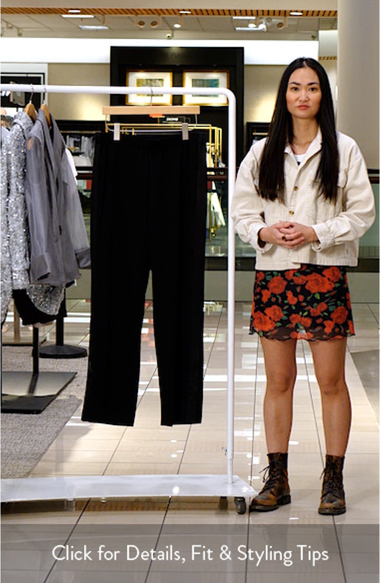 Satin Stripe Stretch Crepe Pants, sales video thumbnail