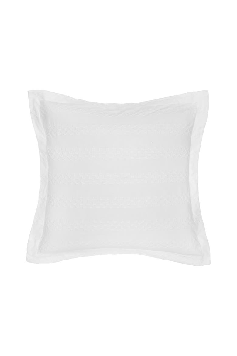 26" x 26" Keller White Cotton Euro Sham - Machine Washable, Main, color, White