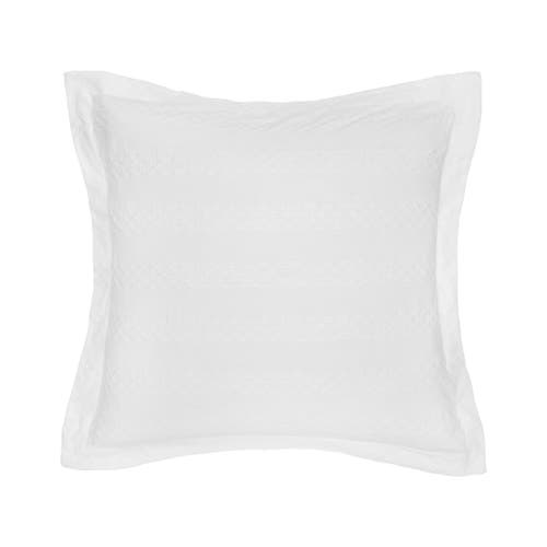 Carol & Frank 26" X 26" Keller White Cotton Euro Sham