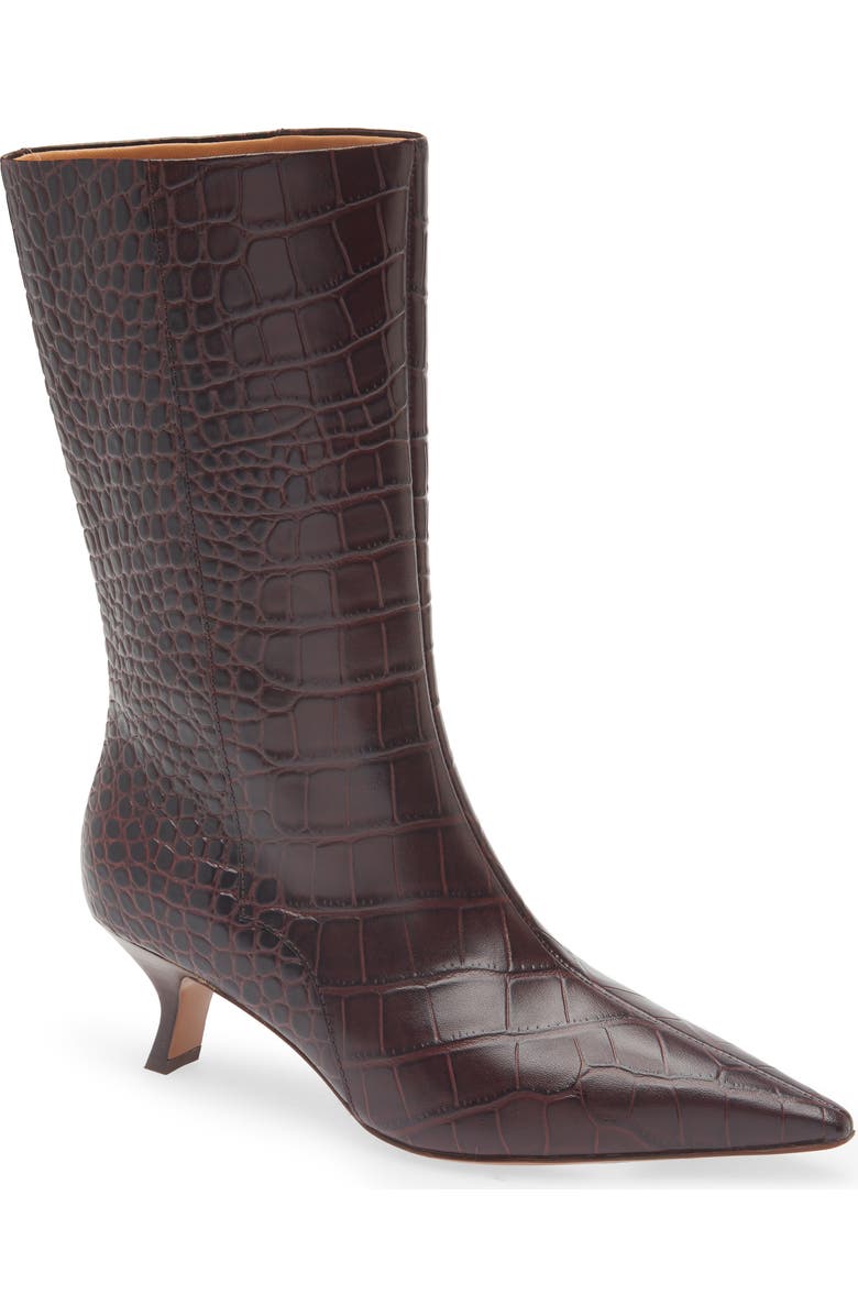 rag & bone Mott Pointed Toe Boot, Main, color, Bordeaux Croc