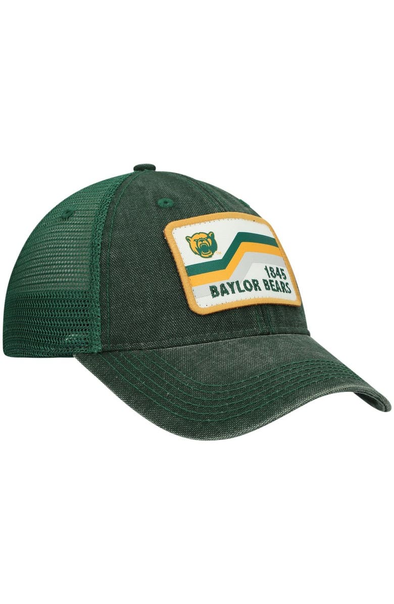 LEGACY ATHLETIC Men's Green Baylor Bears Sun & Bars Dashboard Trucker Snapback Hat, Alternate, color, Green