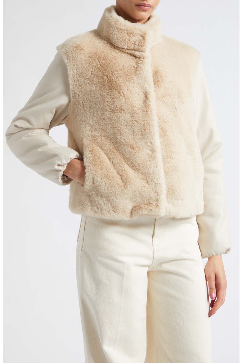 Faux Fur Mixed Media Jacket, Alternate, color, 1985 CHANTILLY