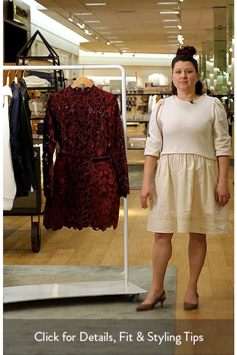 Lydia Floral Lace Long Sleeve Minidress video