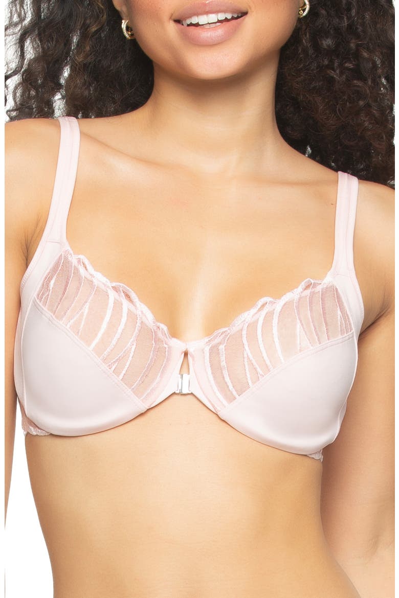 Angie Underwire Front Close Minimizer Bra, Main, color, PINK DOGWOOD