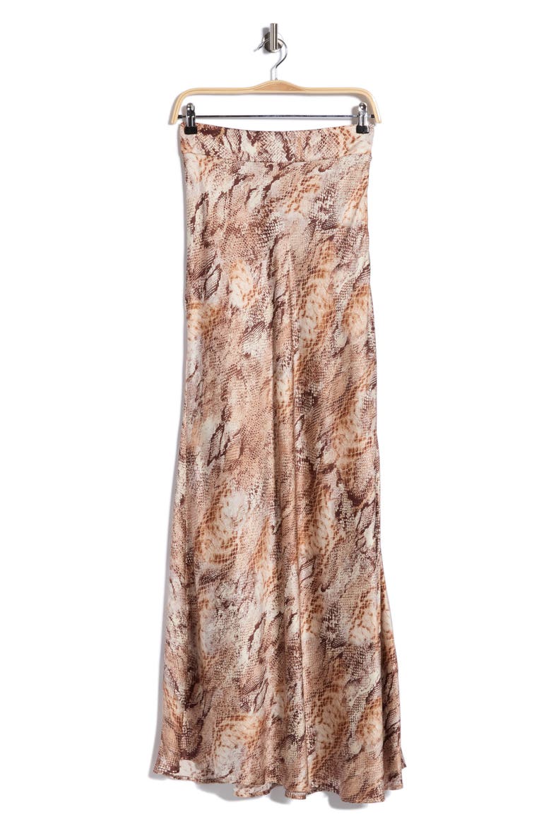 Ryker Silk Bias Skirt, Alternate, color, TAN MULTI WESTERN SNAKE