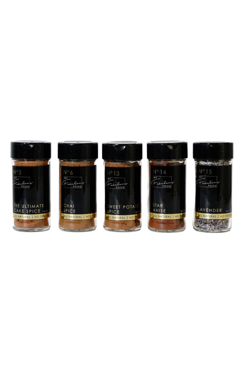 MY FABULOUS FOOD The Sweet Bundle Set of 5 Seasonings, Main, color, 