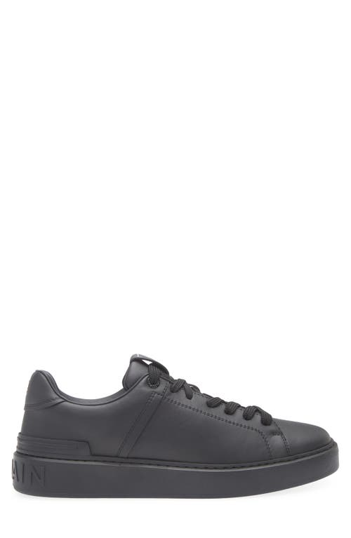 Balmain B Court Sneakers Flat Sole Round Toe In Black