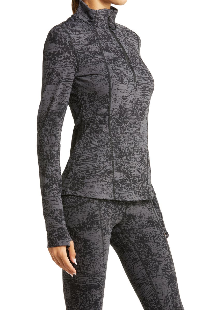 Zella Basalt Jacquard Half Zip Running Top, Alternate, color, 