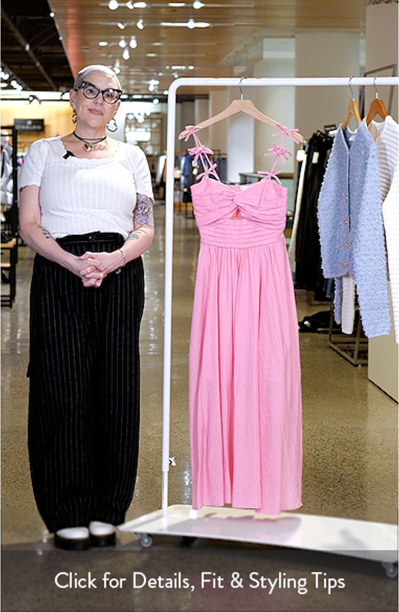 Bow Detail Cutout Midi Dress, sales video thumbnail
