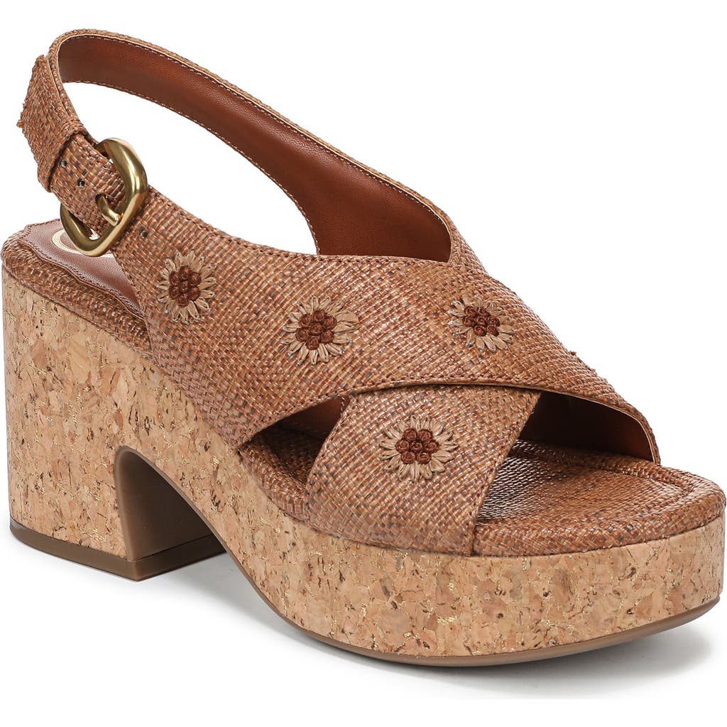 Sam & Libby Hanfleur Platform Slingback Sandal In Cuoio
