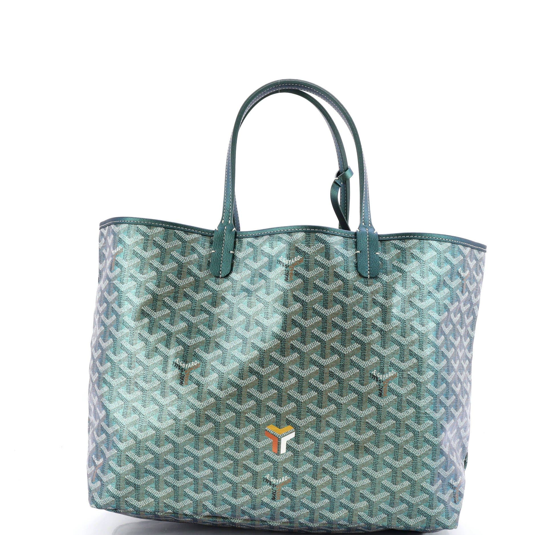 Saint Louis Tote Iridescent Coated Canvas PM, Main, color, Green