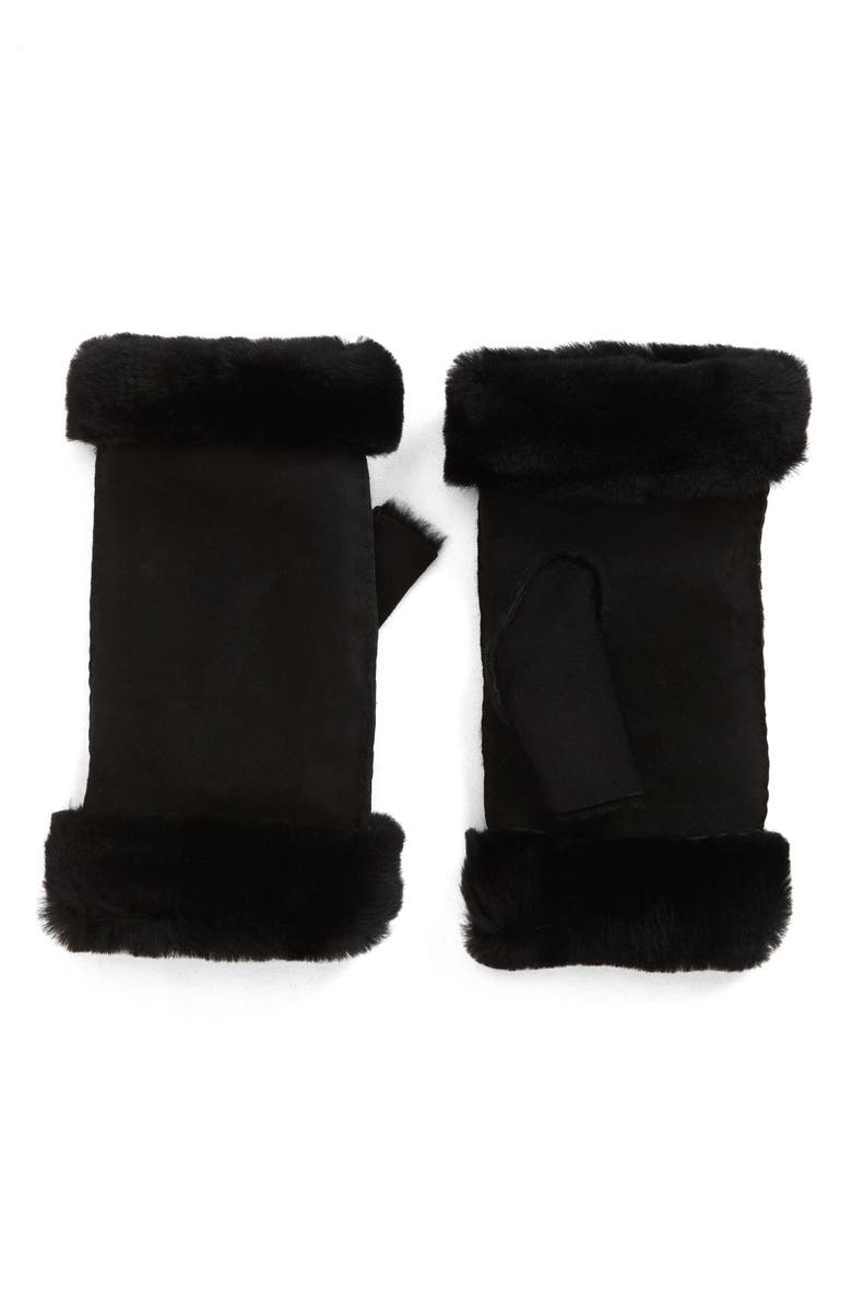 UGG<sup>®</sup> Women's Genuine Shearling Fingerless Gloves, Main, color, 