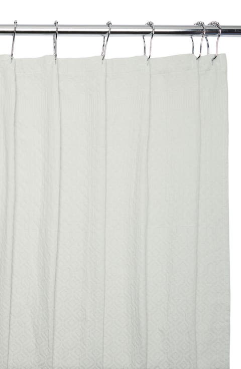 Textured Cotton Shower Curtain