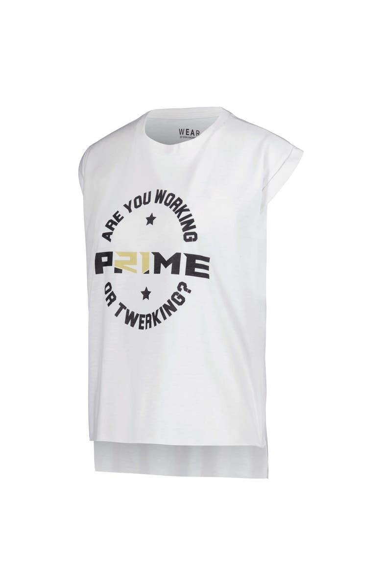 WEAR by Erin Andrews Women's WEAR by Erin Andrews White Colorado Buffaloes Coach Prime Working Sleeveless Muscle T-Shirt, Alternate, color, White