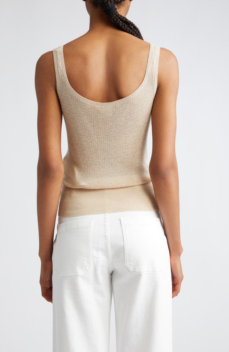 Eleventy Metallic Sweater Tank, Alternate, color, Gold