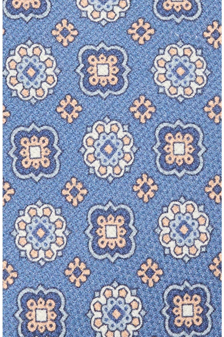 Medallion Silk Tie, Alternate, color, DENIM