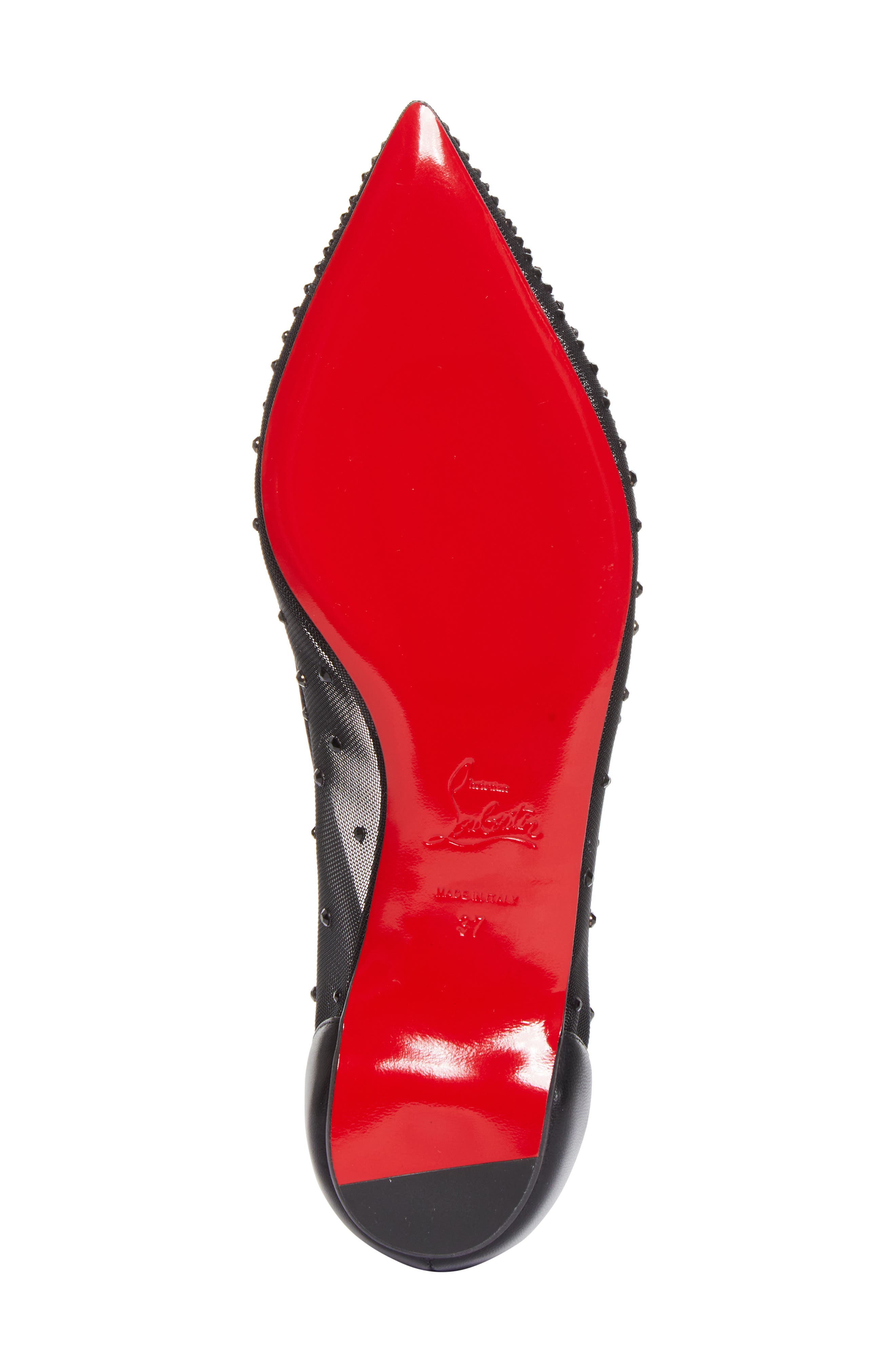 La Pigaletta Follies Strass Pointed Toe Flat, Alternate, color, CM47 VERSION BLACK
