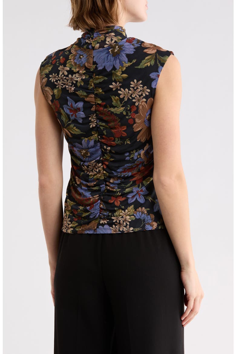 Mock Neck Extended Shoulder Top, Alternate, color, BLACK FLORAL