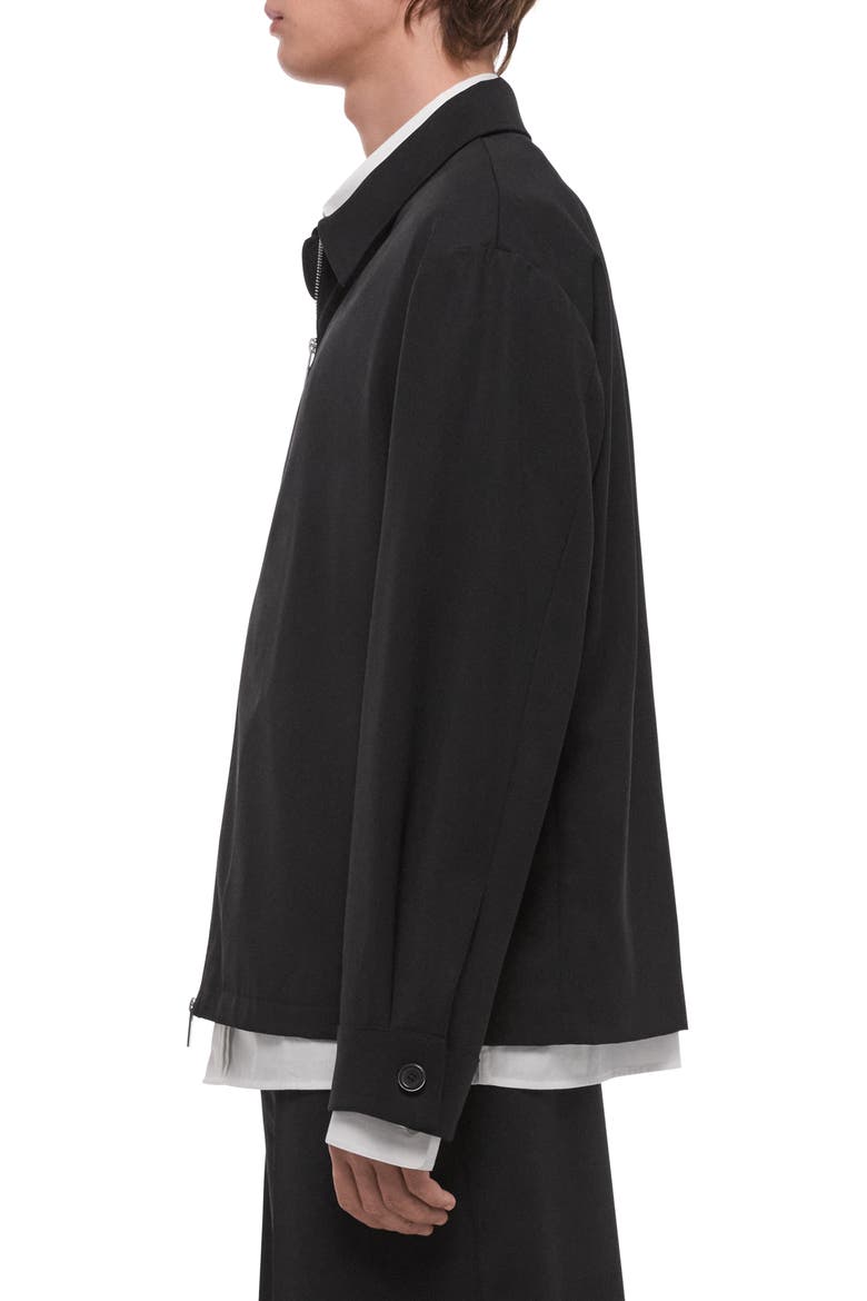 Wool Gabardine Jacket, Alternate, color, BLACK