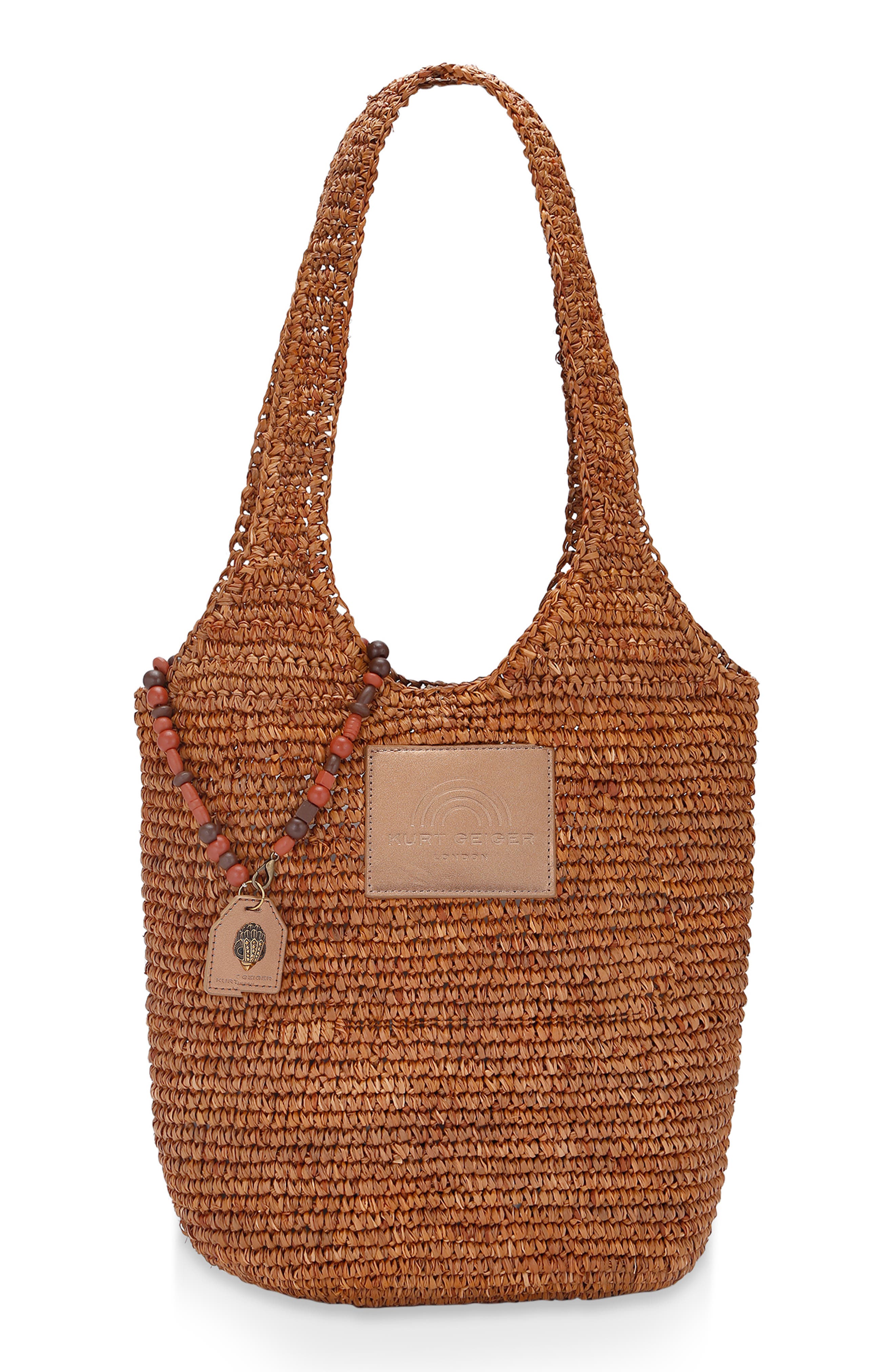 Kurt Geiger London Raffia Hobo Bag, Main, color, 