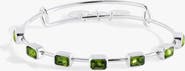 Alex and Ani August Birthstone Emerald Cut Bangle