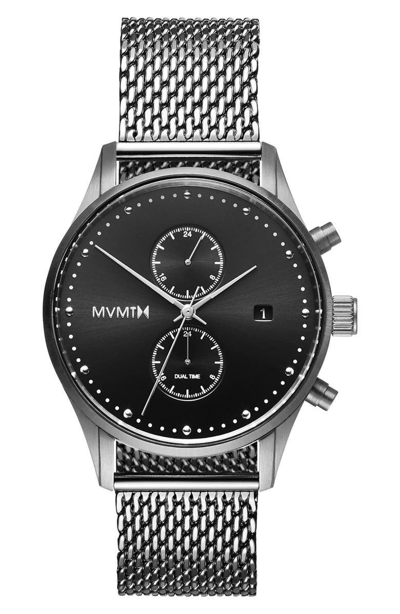 MVMT WATCHES MVMT Voyager Chronograph Mesh Strap Watch, 42mm, Main, color, 