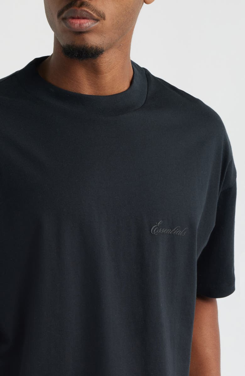 Fear of God Essentials Classic Cotton Logo T-Shirt, Alternate, color, Vintage Black