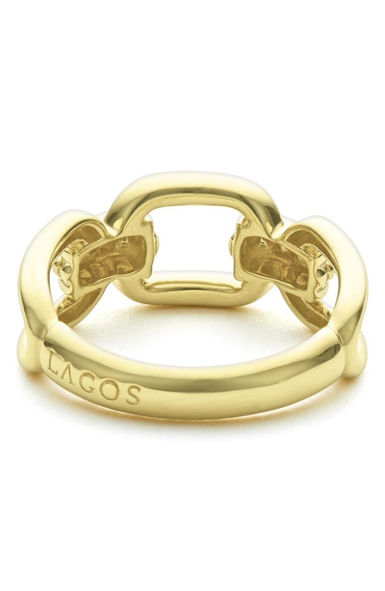 LAGOS Signature Caviar Oval Link Ring, Alternate, color, Gold