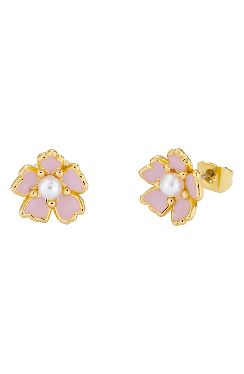 Ted Baker London Peti Imitation Pearl Flower Stud Earrings, Alternate, color, 