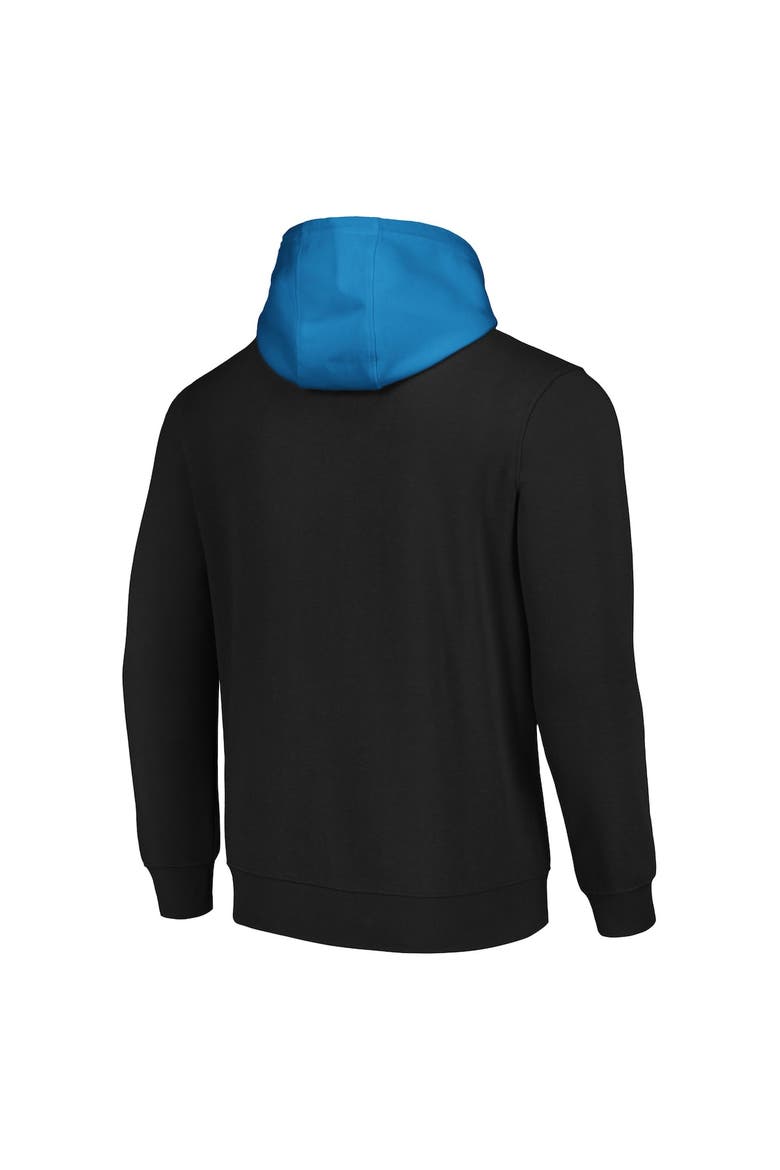 Men's G-III Sports by Carl Banks Black Carolina Panthers Colorblock Pullover Hoodie, Alternate, color, Black