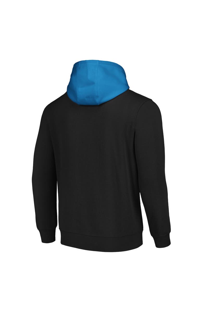G-III SPORTS BY CARL BANKS Men's G-III Sports by Carl Banks Black Carolina Panthers Colorblock Pullover Hoodie, Alternate, color, 