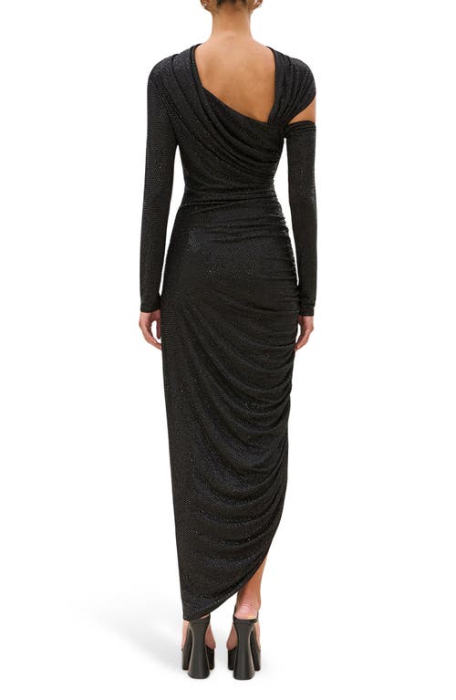 CULT GAIA CULT GAIA KUMASI SEQUIN LONG SLEEVE CUTOUT ASYMMETRIC GOWN