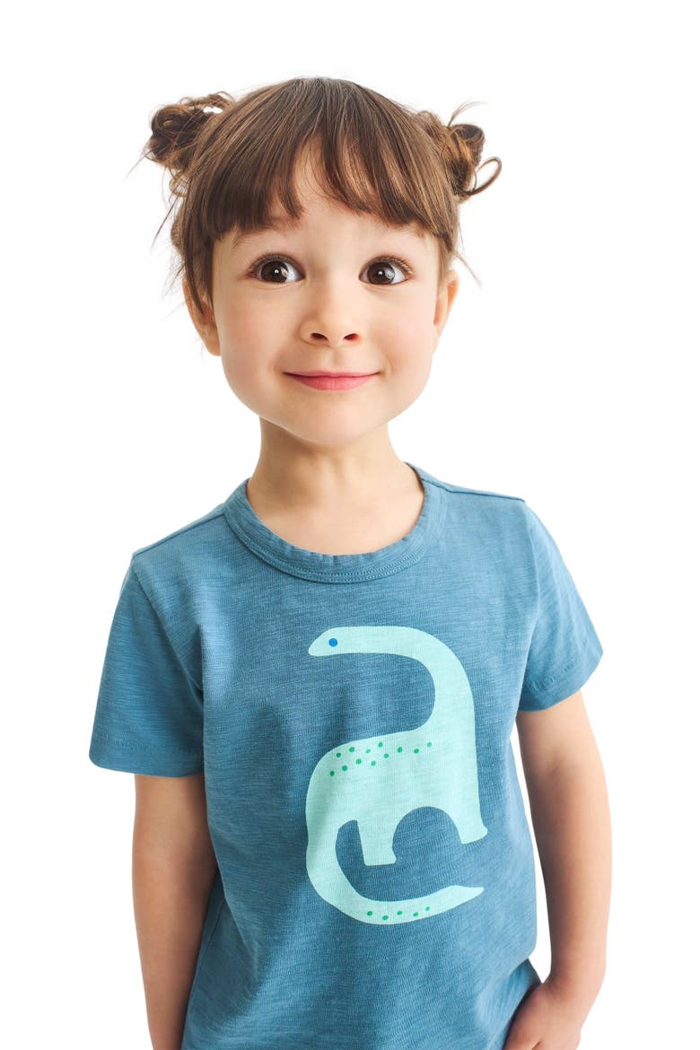 Kids Dino Tee, Alternate, color, Slate Blue Dinosaur