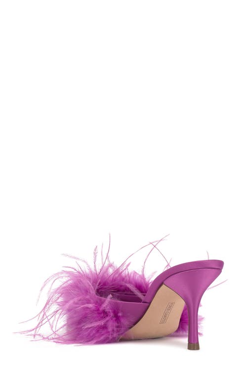 Vince Camuto Paelly Faux Feather Slide Sandal In Pink