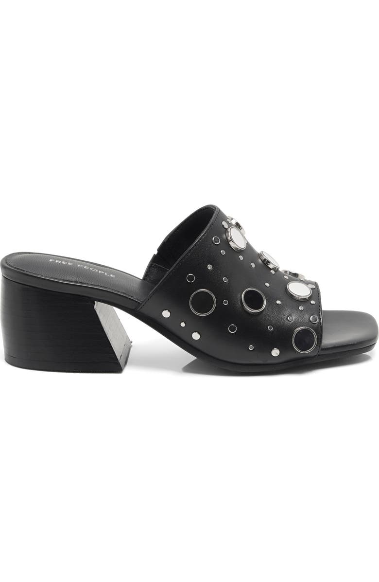 Free People Mirage Block Heel Sandal, Alternate, color, Black Leather