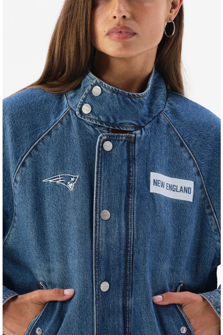 Oversized Denim Jacket, Alternate, color, EAGLES