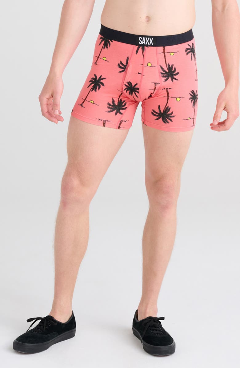 SAXX Assorted 2-Pack Ultra Super Soft Boxer Briefs, Main, color, Sunrise Sunset/ Check