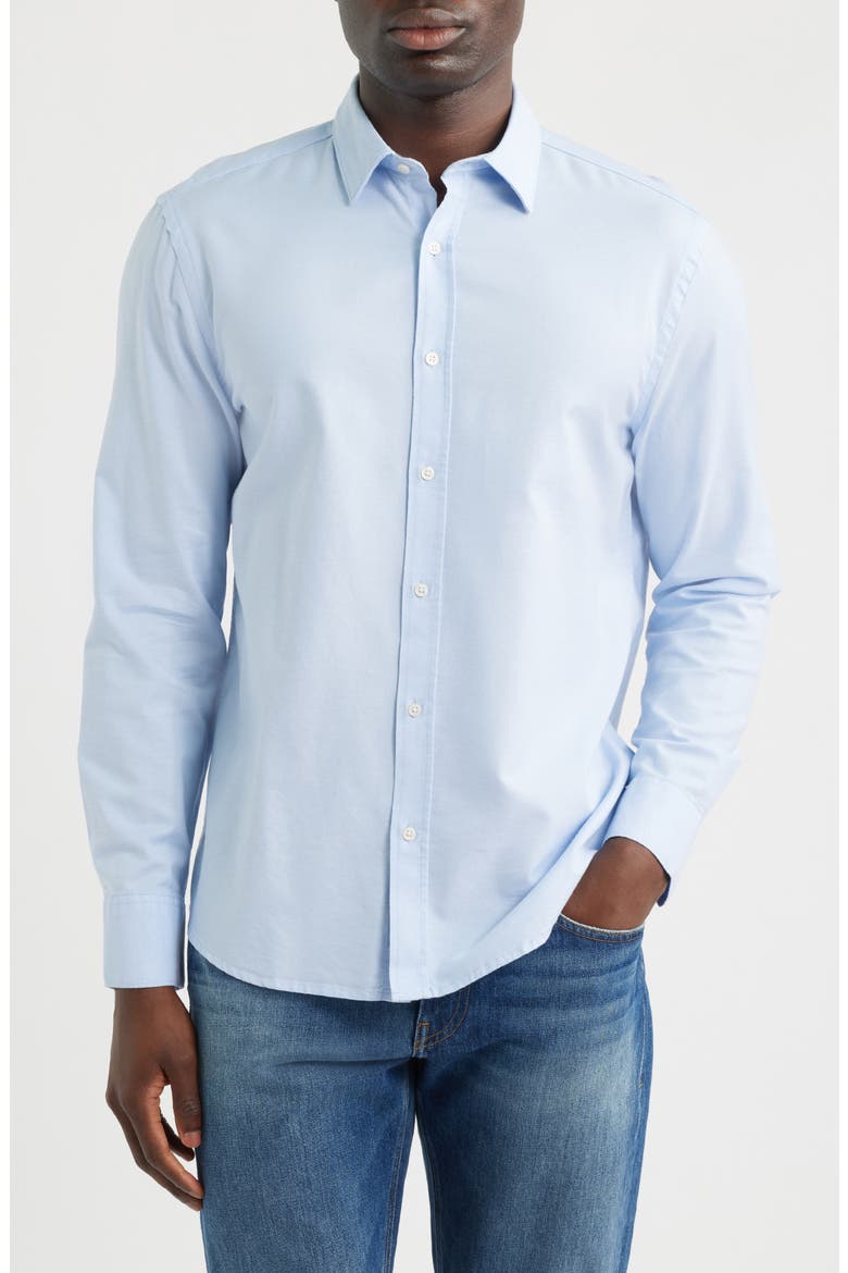 Cotton Blend Button-Up Shirt, Alternate, color, WINDSURFER