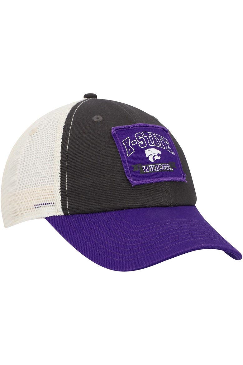 Men's Colosseum  Charcoal Kansas State Wildcats Objection Snapback Hat, Alternate, color, Charcoal