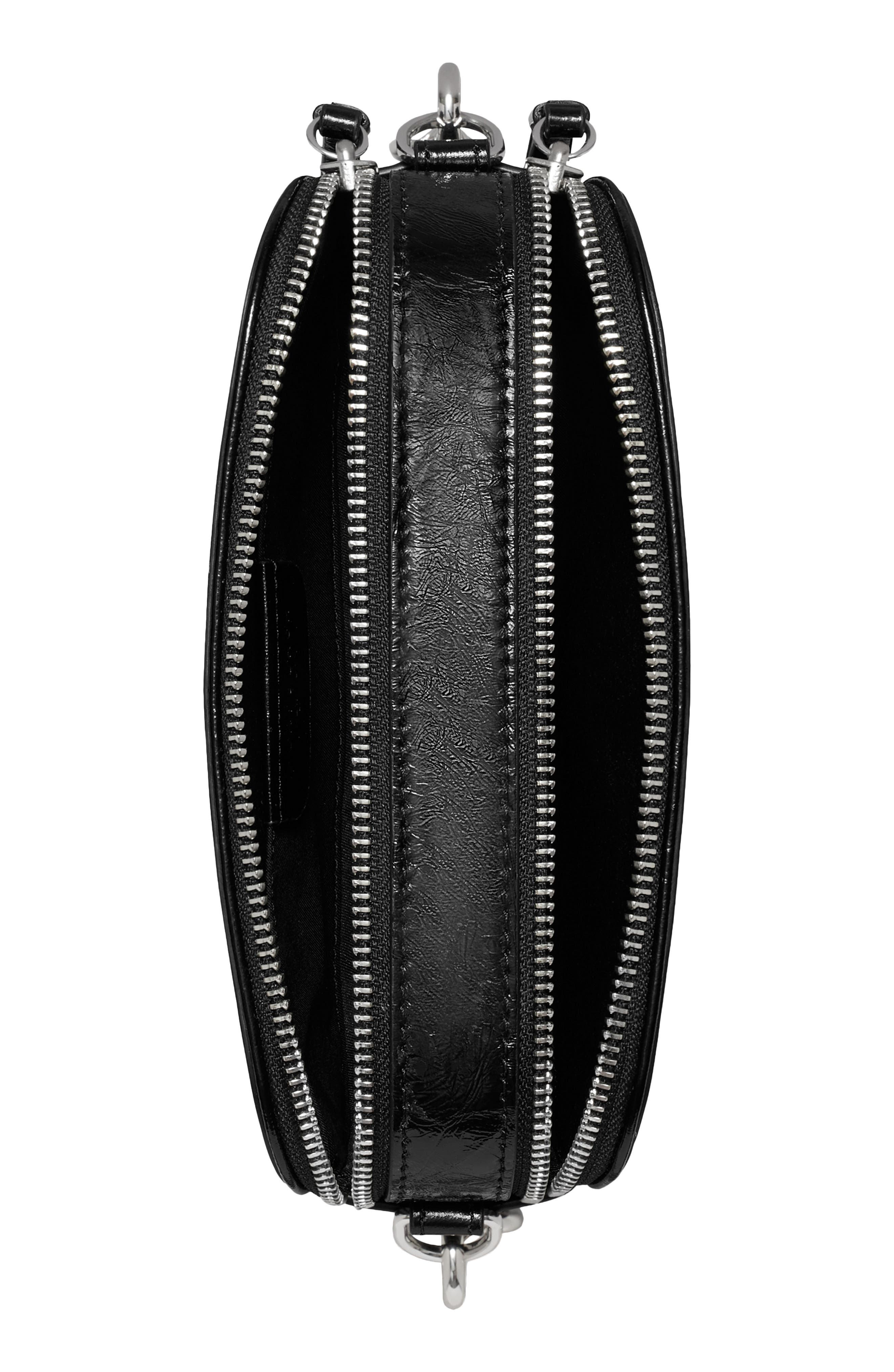 Tory Burch Mini Miller Crinkle Leather Crossbody Bag, Alternate, color, 