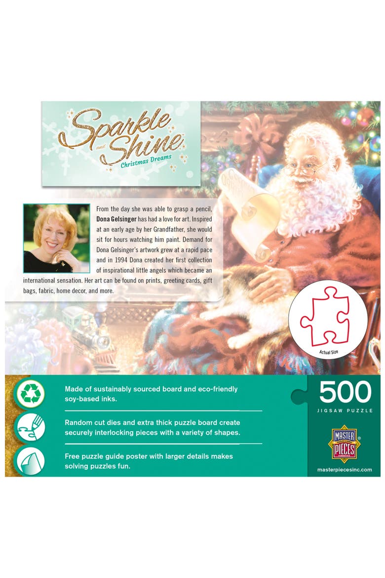 Christmas Dreams 500pc Glitter Puzzle, Alternate, color, Multicolor