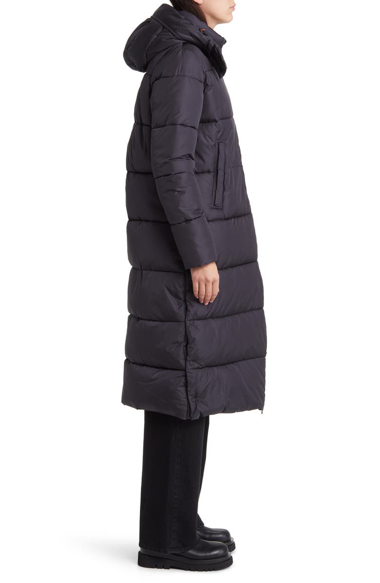 Save The Duck Colette Quilted Long Puffer Coat with Detachable Hood, Alternate, color,