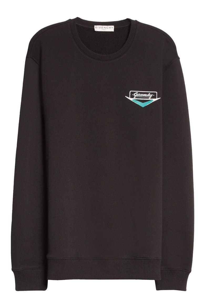 Motel Cars Crewneck Sweatshirt, Alternate, color, BLACK