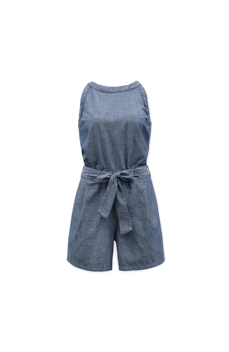 Hope & Henry Women's Organic Chambray Halter Romper, Alternate, color,